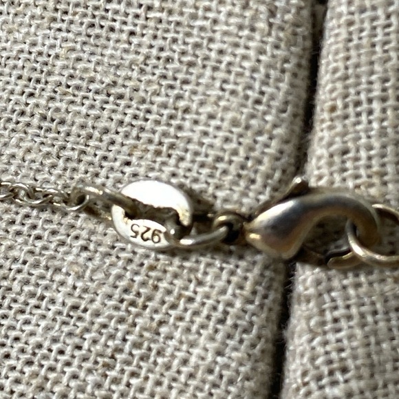 Tiffany & Co. Sterling 18” 727 FIFTH AVENUE NEW YORK WAVY NOTES TAG NECKLACE - Picture 5 of 9